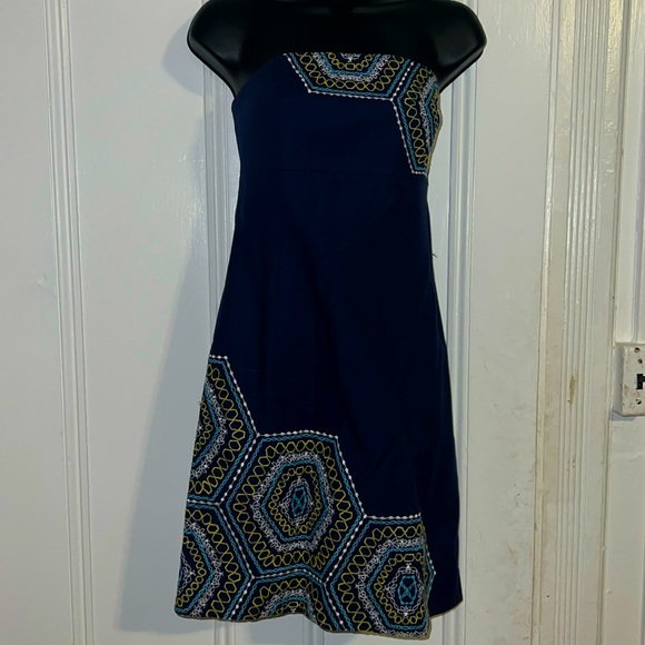 Lilly Pulitzer Navy Strapless Bowen Dress Size 2 - Picture 1 of 6